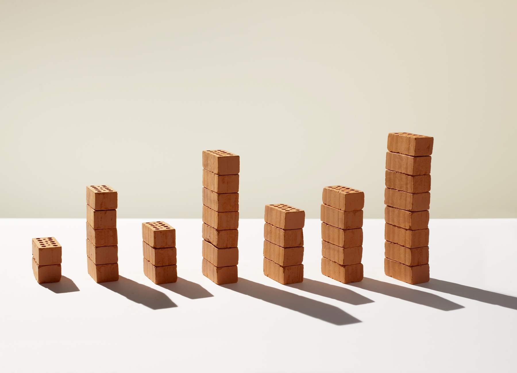 Bar chart made of bricks